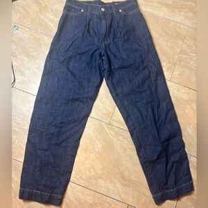 AYR The Jitney Jeans Pleated Dark Wash Academia Size 24